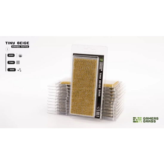 Gamers Grass Beige – 2 mm (Tiny) | 500 miniaturowych kępek beżowej trawy